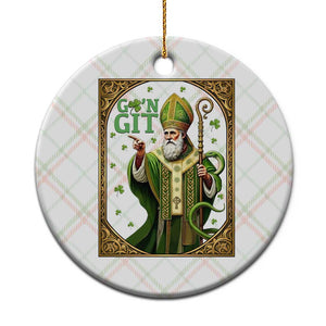 Saint Patrick Go'n Git Ceramic Ornament Funny St Patricks Day Snake Legend TS12 1pc Christmas Plaid Print Your Wear