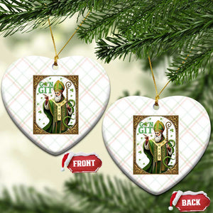 Saint Patrick Go'n Git Ceramic Ornament Funny St Patricks Day Snake Legend TS12 Print Your Wear