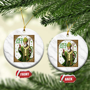 Saint Patrick Go'n Git Ceramic Ornament Funny St Patricks Day Snake Legend TS12 1pc White Marble Print Your Wear