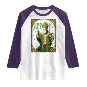 Saint Patrick Go'n Git Raglan Shirt Funny St Patricks Day Snake Legend TS12 White Purple Print Your Wear