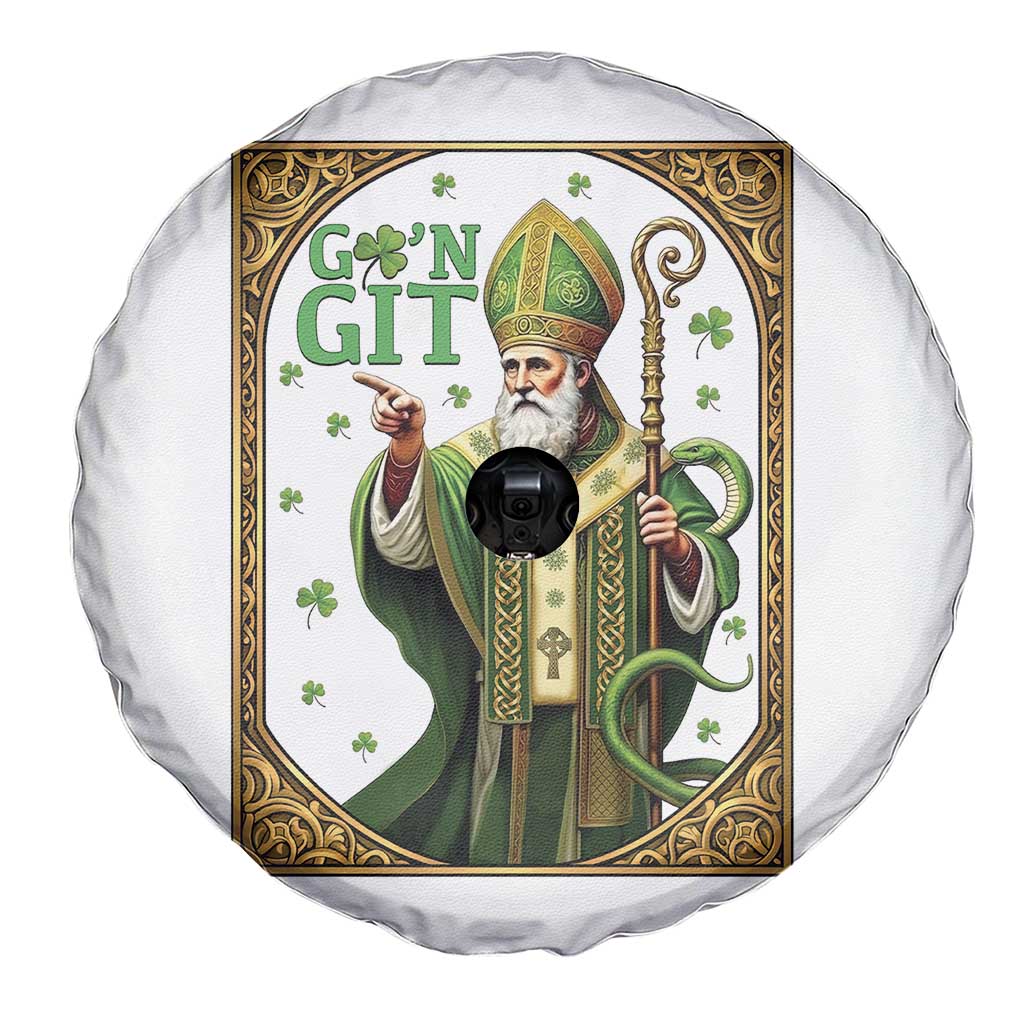 Saint Patrick Go'n Git Spare Tire Cover Funny St Patricks Day Snake Legend TS12 Print Your Wear