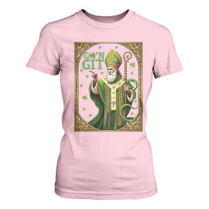 Saint Patrick Go'n Git T Shirt For Women Funny St Patricks Day Snake Legend TS12 Light Pink Print Your Wear