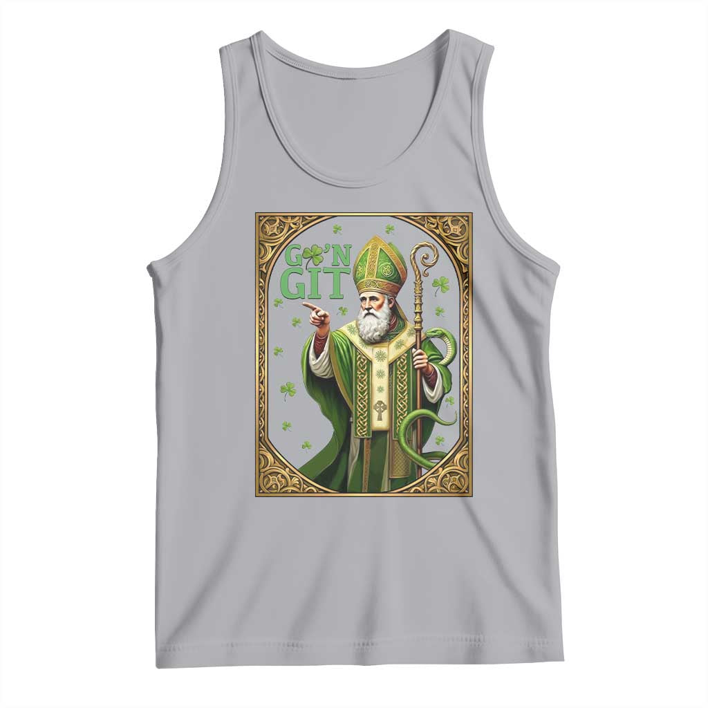 Saint Patrick Go'n Git Tank Top Funny St Patricks Day Snake Legend TS12 Athletic Heather Print Your Wear