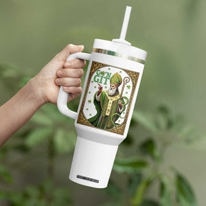 Saint Patrick Go'n Git Tumbler With Handle Funny St Patricks Day Snake Legend TS12 Print Your Wear