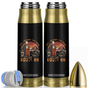 Vintage Route Highway 66 Gas Pump Bullet Tumbler Fuel Freedom Flat Roads TS12 Black Print Your Wear