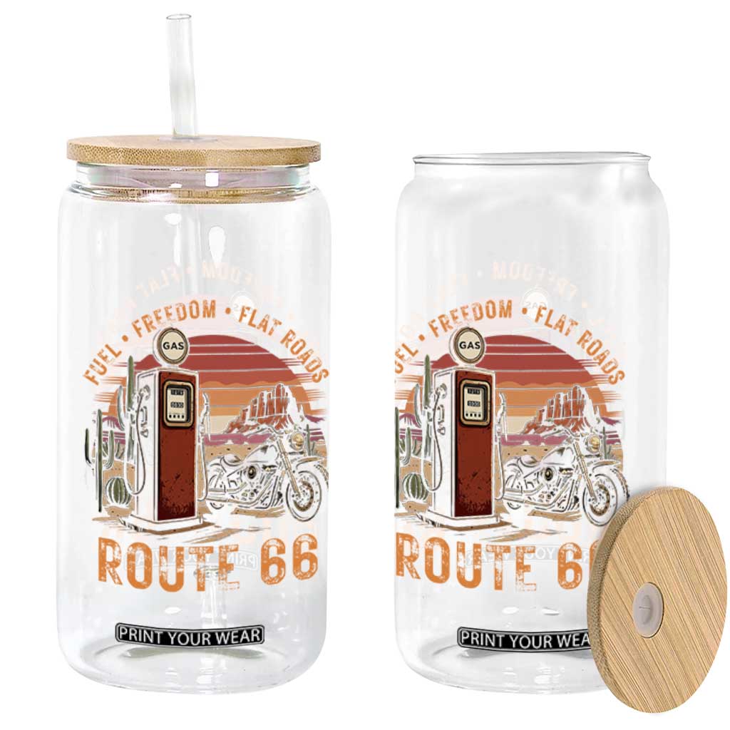 Vintage Route Highway 66 Gas Pump Glass Can Fuel Freedom Flat Roads TS12 Print Your Wear