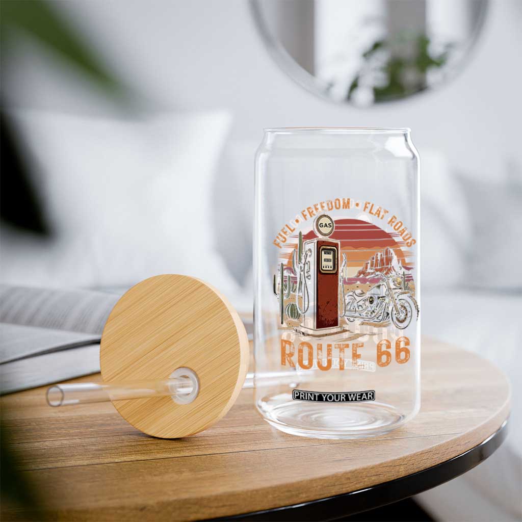 Vintage Route Highway 66 Gas Pump Glass Can Fuel Freedom Flat Roads TS12 Print Your Wear