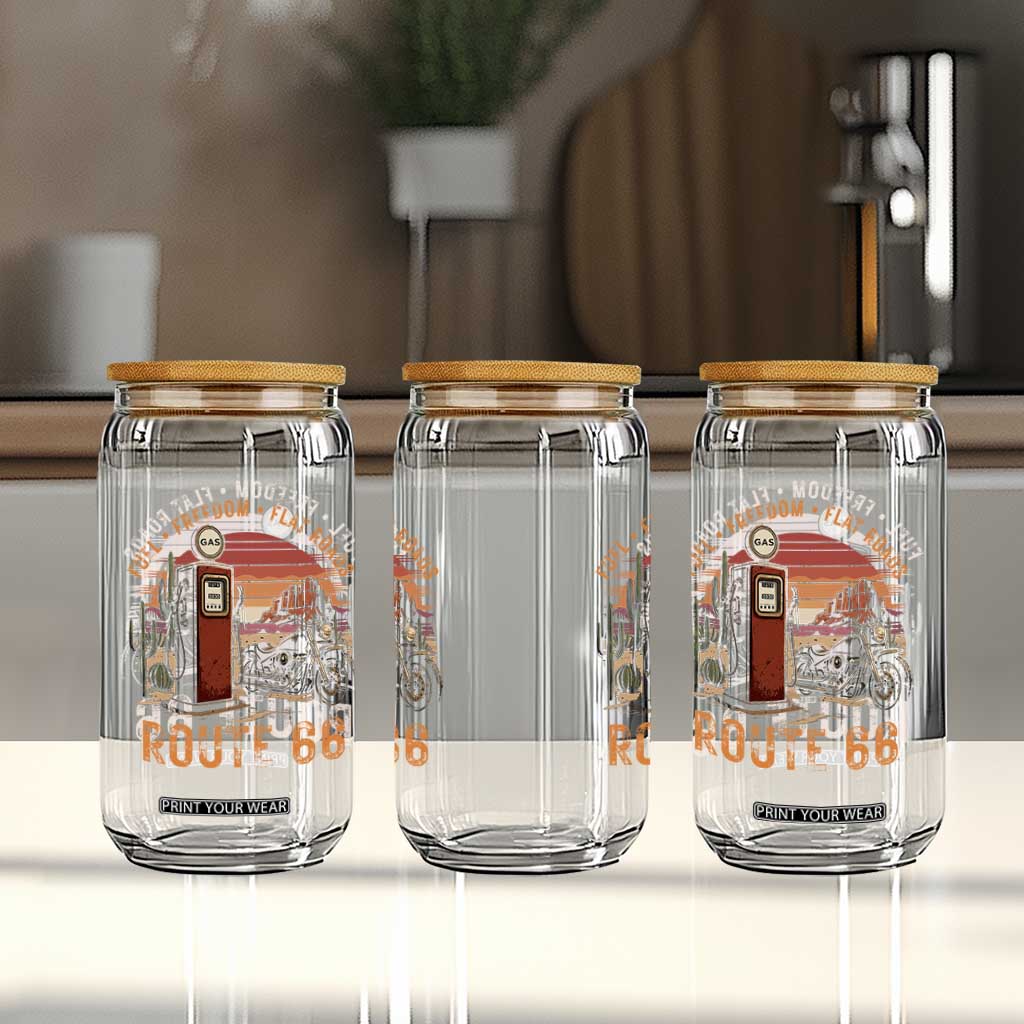 Vintage Route Highway 66 Gas Pump Glass Can Fuel Freedom Flat Roads TS12 Print Your Wear