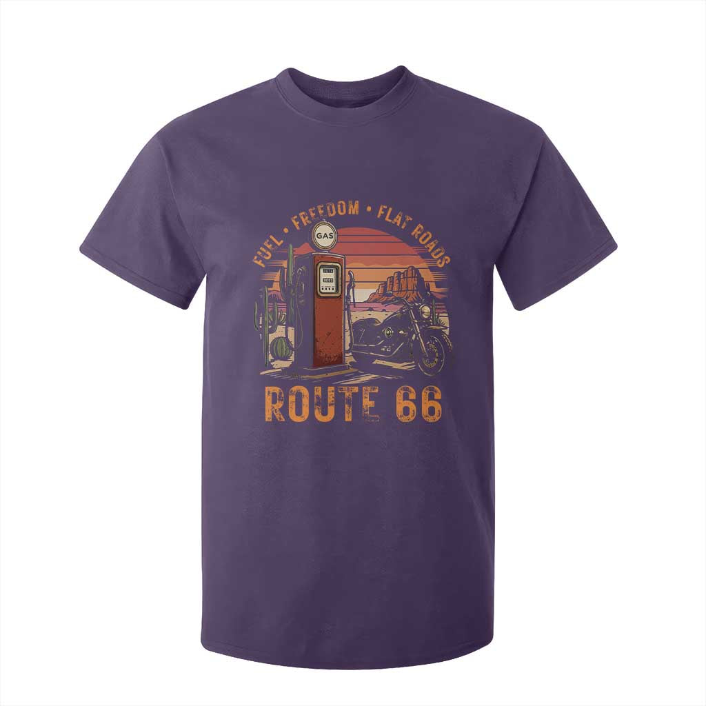 Vintage Route Highway 66 Gas Pump T Shirt For Kid Fuel Freedom Flat Roads TS12 Purple Print Your Wear