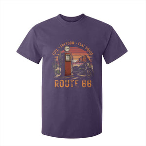 Vintage Route Highway 66 Gas Pump T Shirt For Kid Fuel Freedom Flat Roads TS12 Purple Print Your Wear