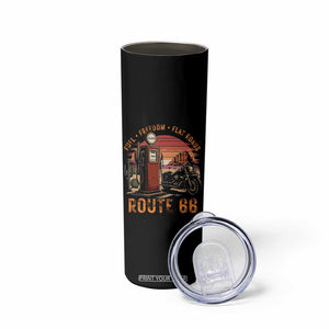 Vintage Route Highway 66 Gas Pump Skinny Tumbler Fuel Freedom Flat Roads TS12 Print Your Wear