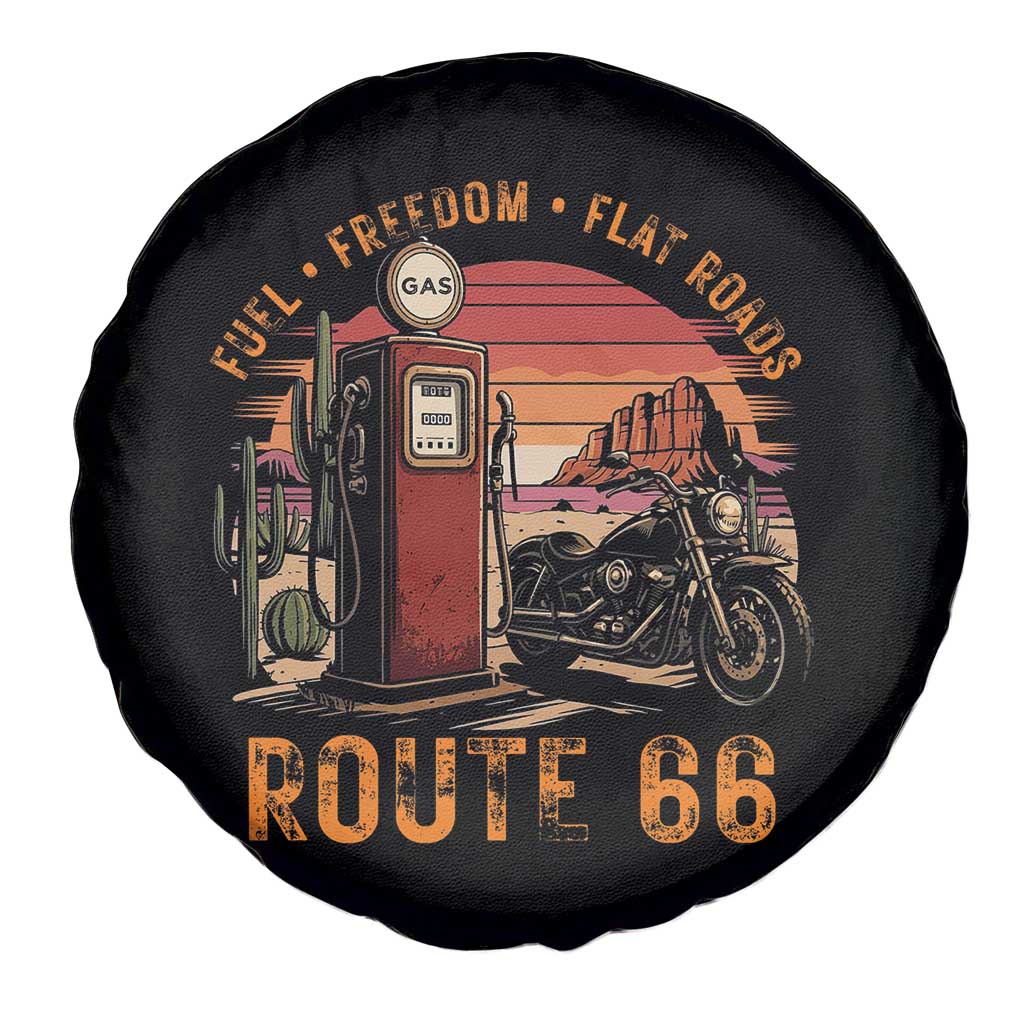 Vintage Route Highway 66 Gas Pump Spare Tire Cover Fuel Freedom Flat Roads TS12 Print Your Wear