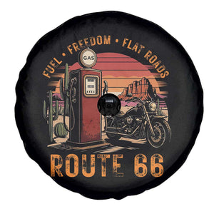 Vintage Route Highway 66 Gas Pump Spare Tire Cover Fuel Freedom Flat Roads TS12 Print Your Wear