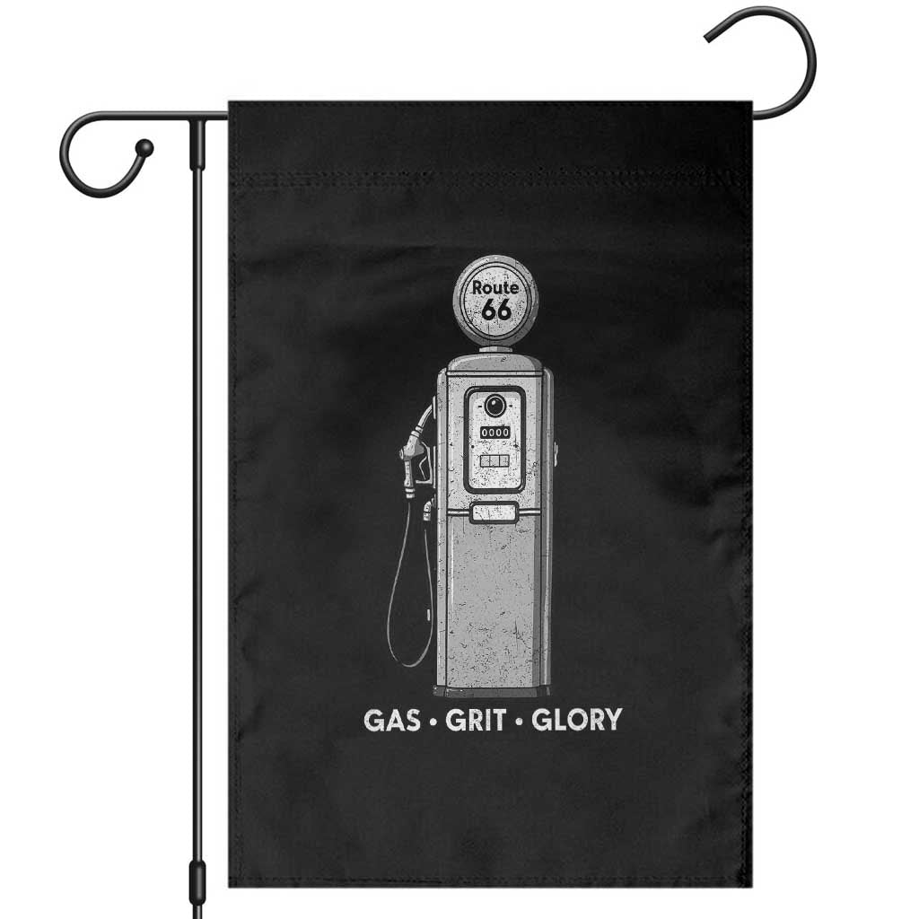 Route Highway 66 Americana Road Trip Garden Flag Gas Grill Glory TS12 Black Print Your Wear