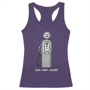 Route Highway 66 Americana Road Trip Racerback Tank Top Gas Grill Glory TS12 Purple Print Your Wear