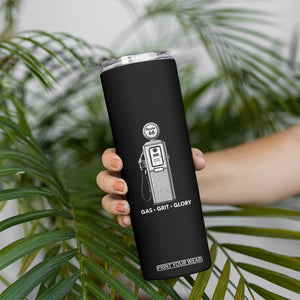 Route Highway 66 Americana Road Trip Skinny Tumbler Gas Grill Glory TS12 Print Your Wear