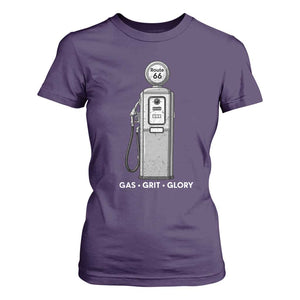 Route Highway 66 Americana Road Trip T Shirt For Women Gas Grill Glory TS12 Purple Print Your Wear