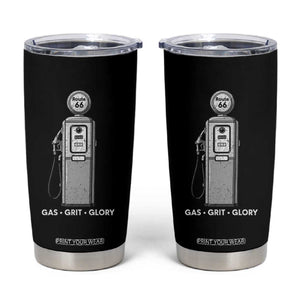 Route Highway 66 Americana Road Trip Tumbler Cup Gas Grill Glory TS12 Black Print Your Wear