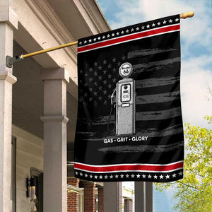 Route Highway 66 Americana Road Trip Garden Flag Gas Grill Glory TS12 Distressed Black Red Print Your Wear
