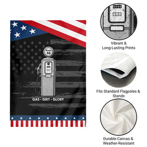 Route Highway 66 Americana Road Trip Garden Flag Gas Grill Glory TS12 Print Your Wear