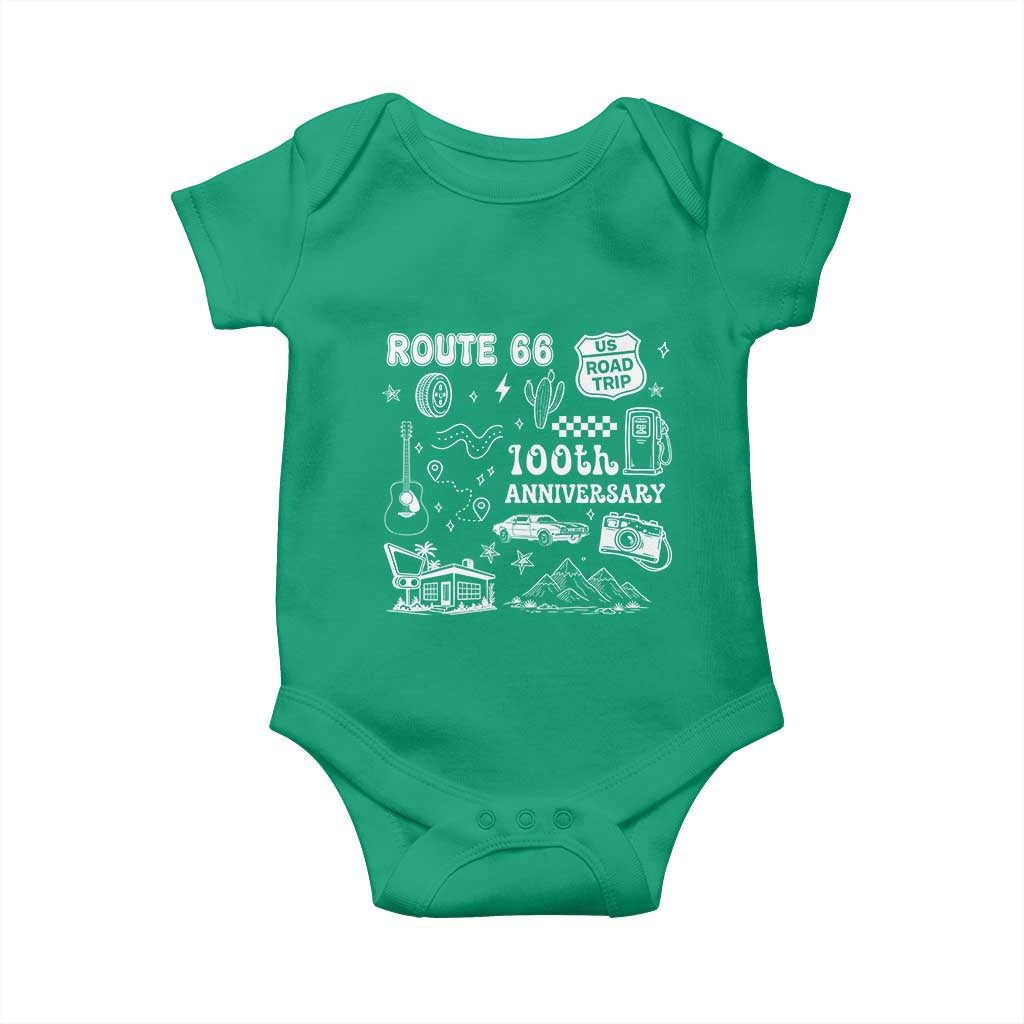 Route Highway 66 100th Anniversary Baby Onesie The Mother Road Centennial TS12 Irish Green Print Your Wear