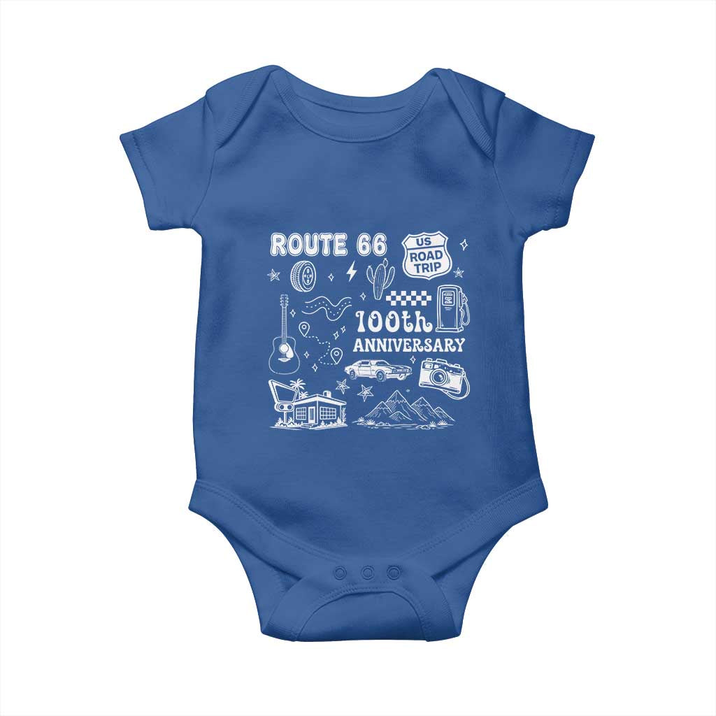Route Highway 66 100th Anniversary Baby Onesie The Mother Road Centennial TS12 Royal Blue Print Your Wear