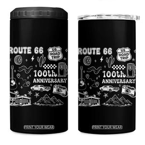 Route Highway 66 100th Anniversary 4 in 1 Can Cooler Tumbler The Mother Road Centennial TS12 One Size: 16 oz Black Print Your Wear