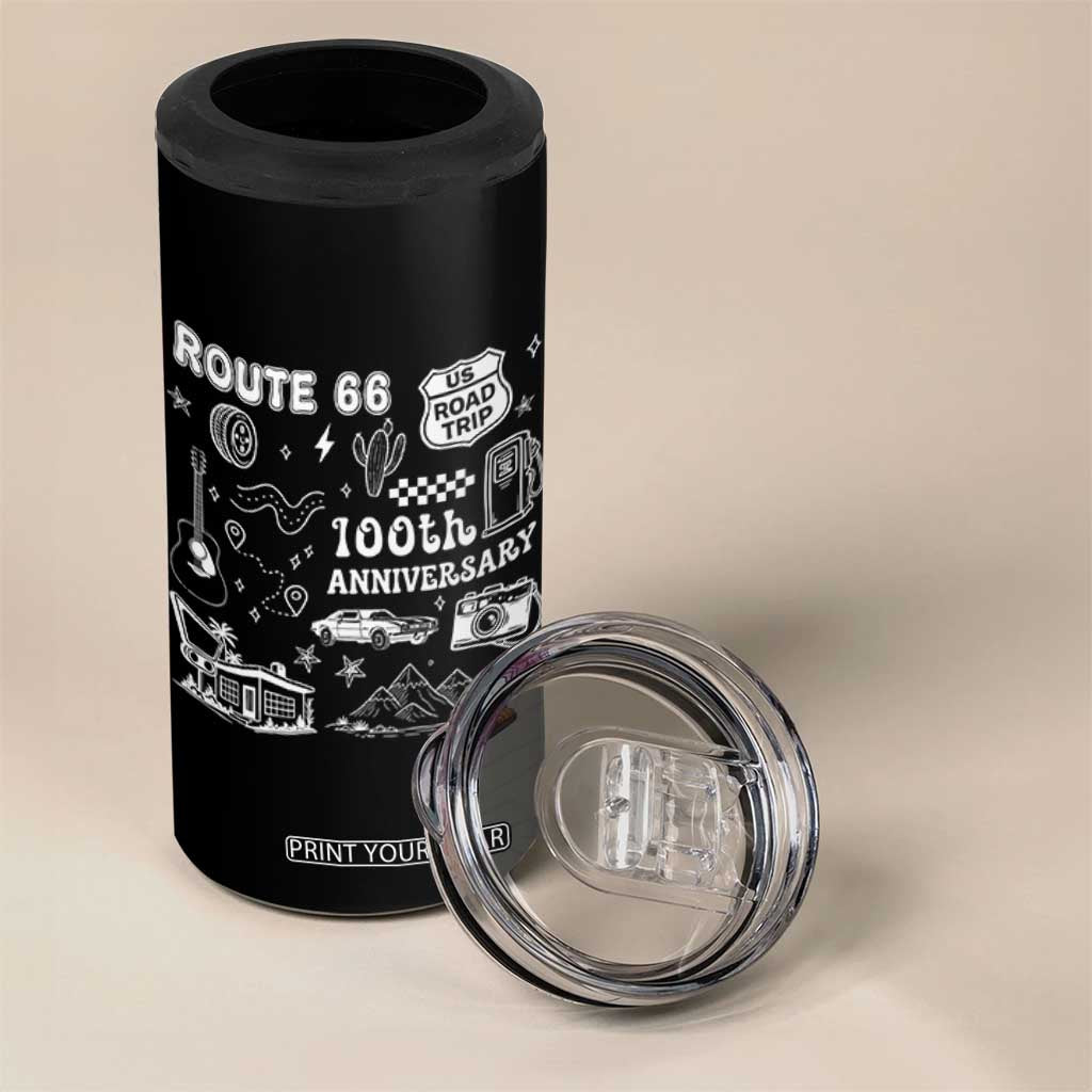 Route Highway 66 100th Anniversary 4 in 1 Can Cooler Tumbler The Mother Road Centennial TS12 Print Your Wear