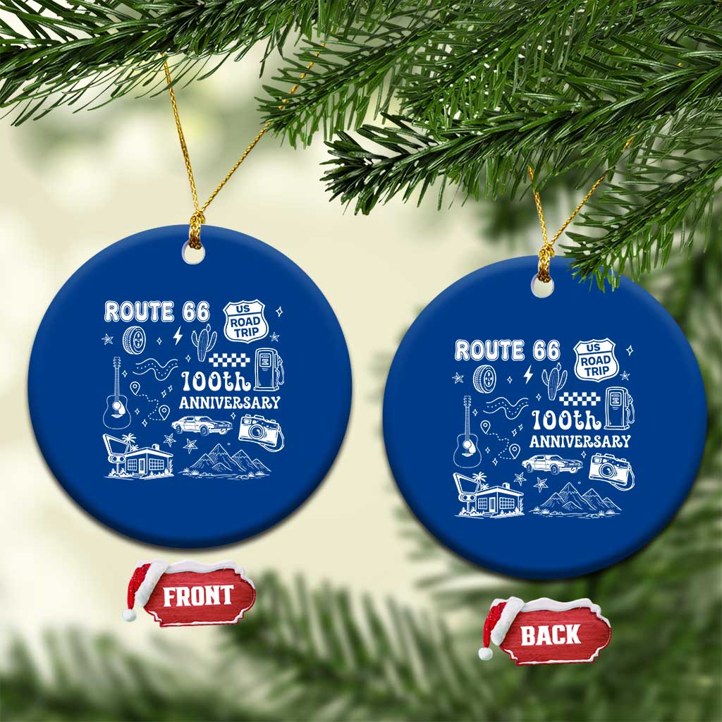 Route Highway 66 100th Anniversary Ceramic Ornament The Mother Road Centennial TS12 1pc Blue Print Your Wear