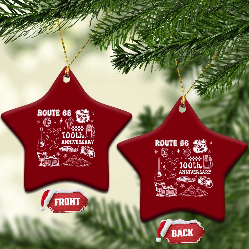Route Highway 66 100th Anniversary Ceramic Ornament The Mother Road Centennial TS12 Print Your Wear