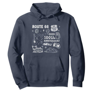 Route Highway 66 100th Anniversary Hoodie The Mother Road Centennial TS12 Navy Print Your Wear