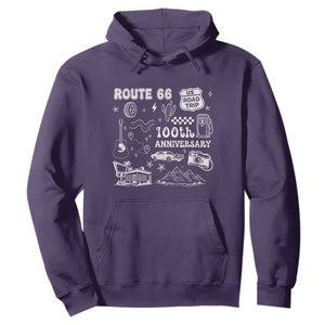 Route Highway 66 100th Anniversary Hoodie The Mother Road Centennial TS12 Purple Print Your Wear