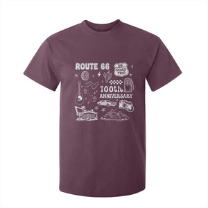Route Highway 66 100th Anniversary T Shirt For Kid The Mother Road Centennial TS12 Maroon Print Your Wear
