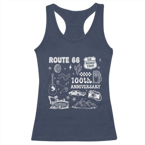 Route Highway 66 100th Anniversary Racerback Tank Top The Mother Road Centennial TS12 Navy Print Your Wear