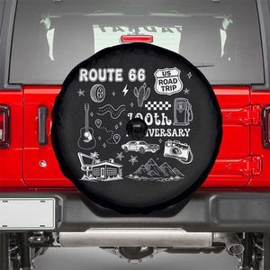 Route Highway 66 100th Anniversary Spare Tire Cover The Mother Road Centennial TS12 Black Print Your Wear