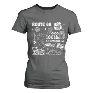 Route Highway 66 100th Anniversary T Shirt For Women The Mother Road Centennial TS12 Dark Heather Print Your Wear