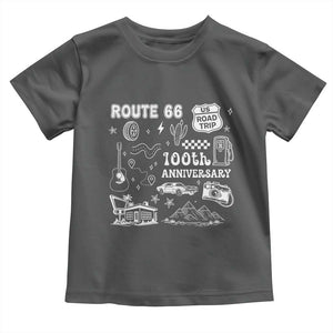 Route Highway 66 100th Anniversary Toddler T Shirt The Mother Road Centennial TS12 Dark Heather Print Your Wear