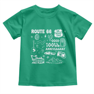 Route Highway 66 100th Anniversary Toddler T Shirt The Mother Road Centennial TS12 Irish Green Print Your Wear
