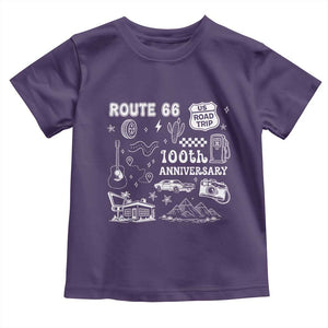 Route Highway 66 100th Anniversary Toddler T Shirt The Mother Road Centennial TS12 Purple Print Your Wear