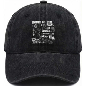 Route Highway 66 100th Anniversary Washed Cotton Baseball Cap The Mother Road Centennial TS12 Print Your Wear