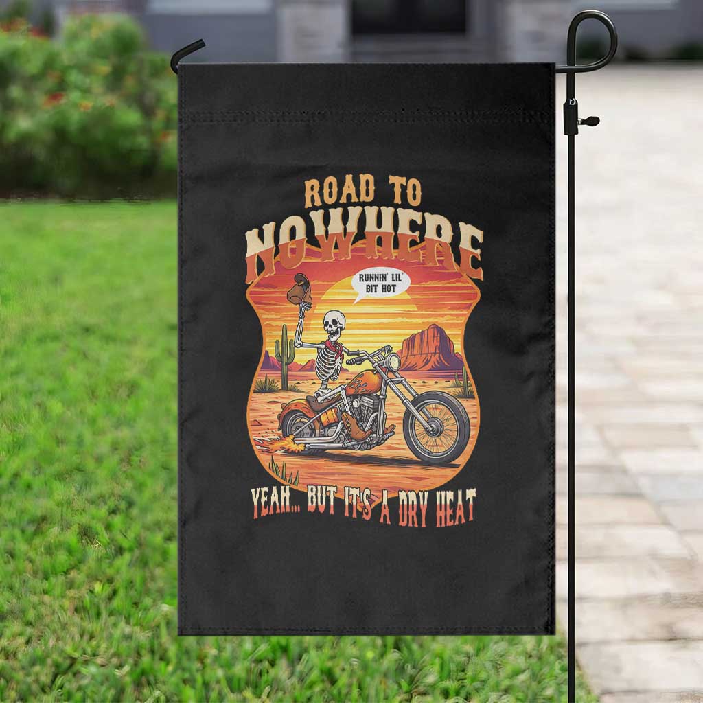 Funny Route Highway 66 Biker Skeleton Garden Flag Road To Adventure
