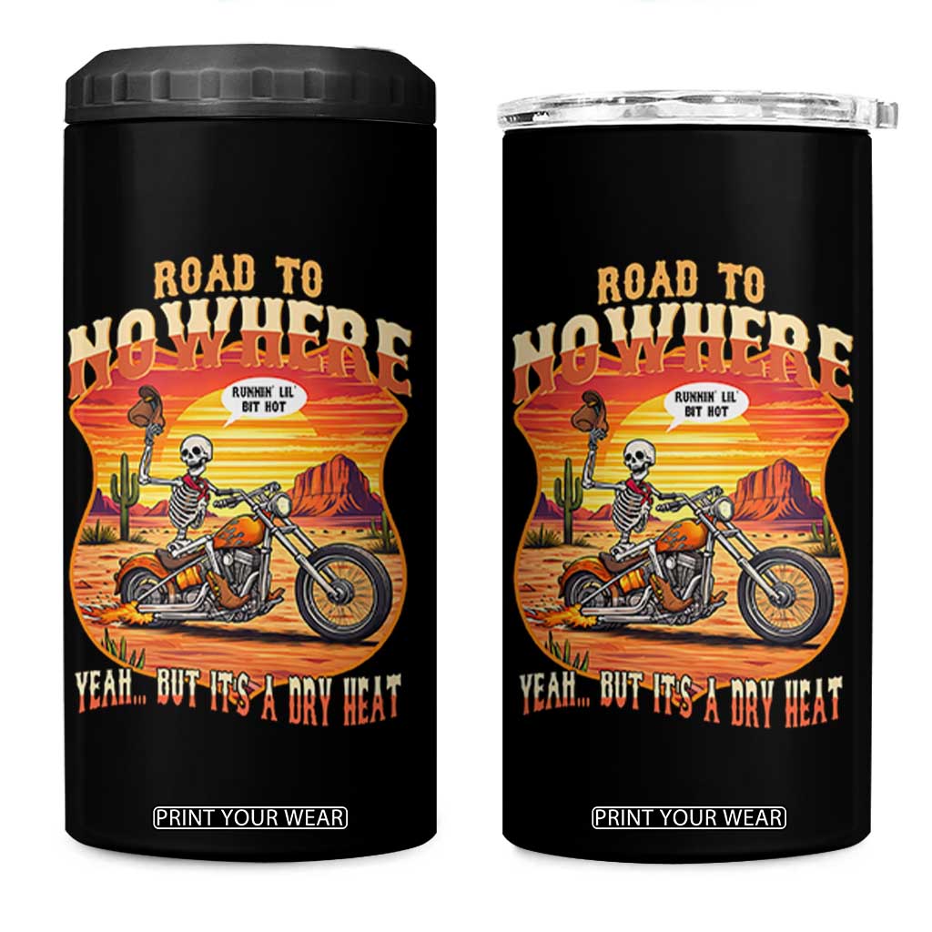 Funny Route Highway 66 Biker Skeleton 4 in 1 Can Cooler Tumbler Road To Adventure TS12 One Size: 16 oz Black Print Your Wear