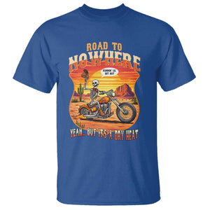 Funny Route Highway 66 Biker Skeleton T Shirt Road To Adventure TS12 Royal Blue Print Your Wear