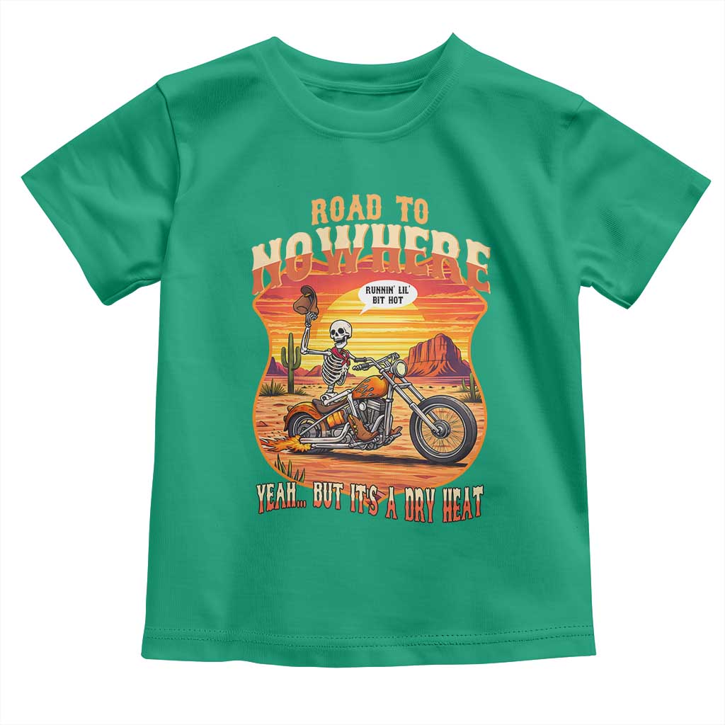Funny Route Highway 66 Biker Skeleton Toddler T Shirt Road To Adventure TS12 Irish Green Print Your Wear