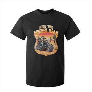 Funny Route Highway 66 Goose Biker T Shirt For Kid Ride The Mother Road TS12 Black Print Your Wear
