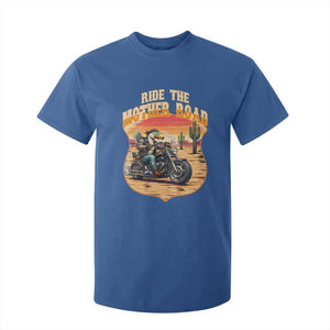 Funny Route Highway 66 Goose Biker T Shirt For Kid Ride The Mother Road TS12 Royal Blue Print Your Wear