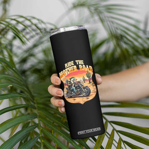 Funny Route Highway 66 Goose Biker Skinny Tumbler Ride The Mother Road TS12 Print Your Wear