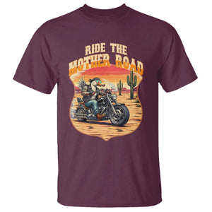 Funny Route Highway 66 Goose Biker T Shirt Ride The Mother Road
