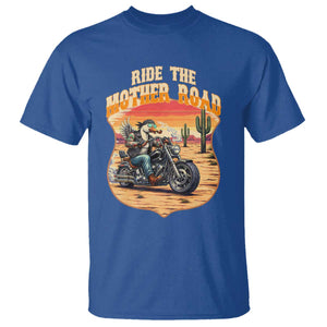 Funny Route Highway 66 Goose Biker T Shirt Ride The Mother Road