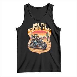 Funny Route Highway 66 Goose Biker Tank Top Ride The Mother Road TS12 Black Print Your Wear